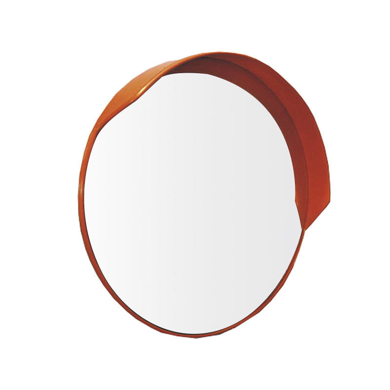 Carretera convexa transparente naranja blanca que gira el espejo convexo