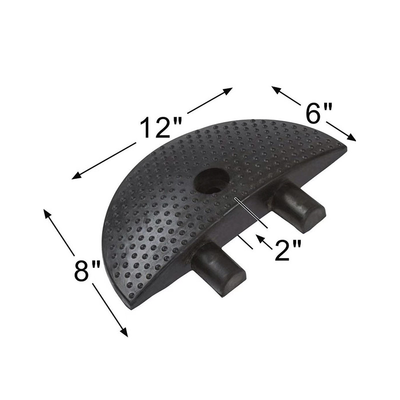 Tope de velocidad de goma de seguridad duradero, amarillo y negro de alta visibilidad, calmante del tráfico, rampa de estacionamiento y entrada