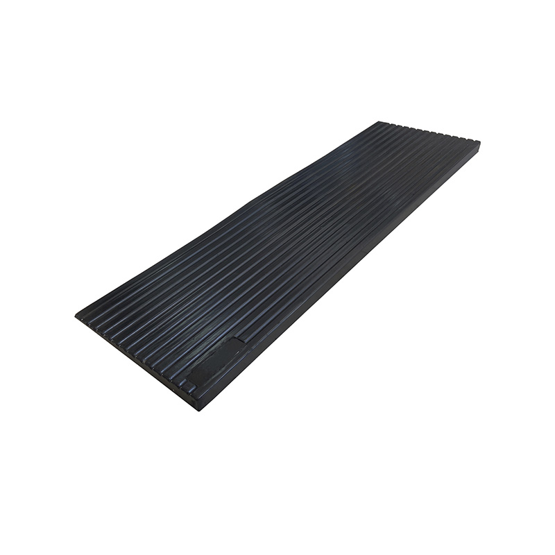 Rampa de umbral para silla de ruedas, ligera, antideslizante y duradera, ayuda de transición portátil, alfombrilla para escalones para interiores y exteriores, color negro