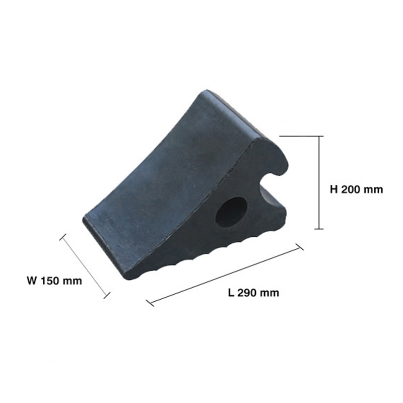 Calzo de rueda de goma negra, cuña antideslizante resistente para vehículos, bloque de estacionamiento de seguridad para caravanas, remolques, camiones y vehículos recreativos