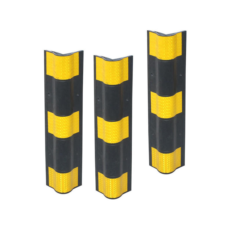 Guardia de esquina de goma duradero amarillo negro de la absorción de choque del estacionamiento
